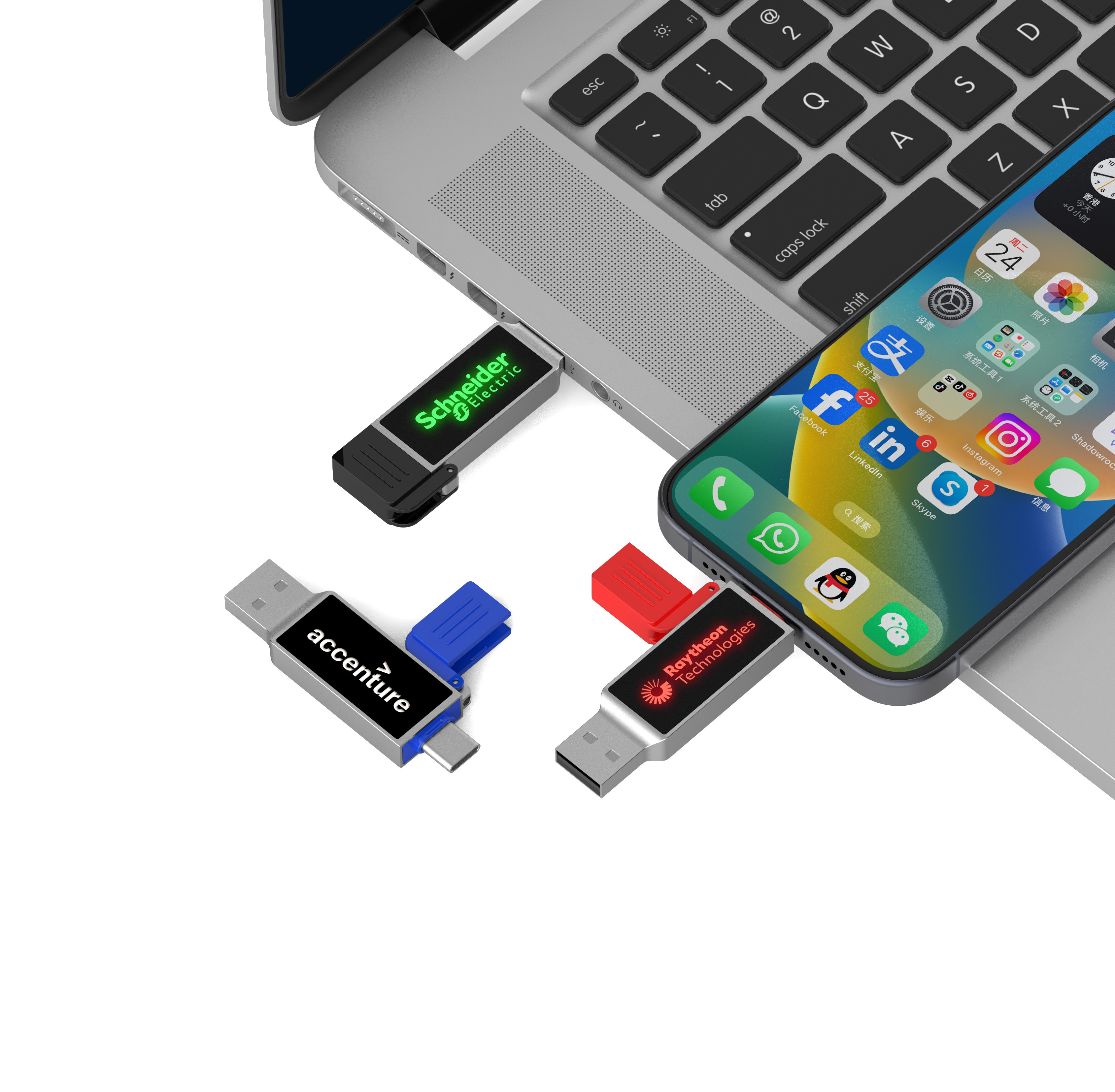 Small White Box OTG USB Flash Drives The Perfect Business Companion