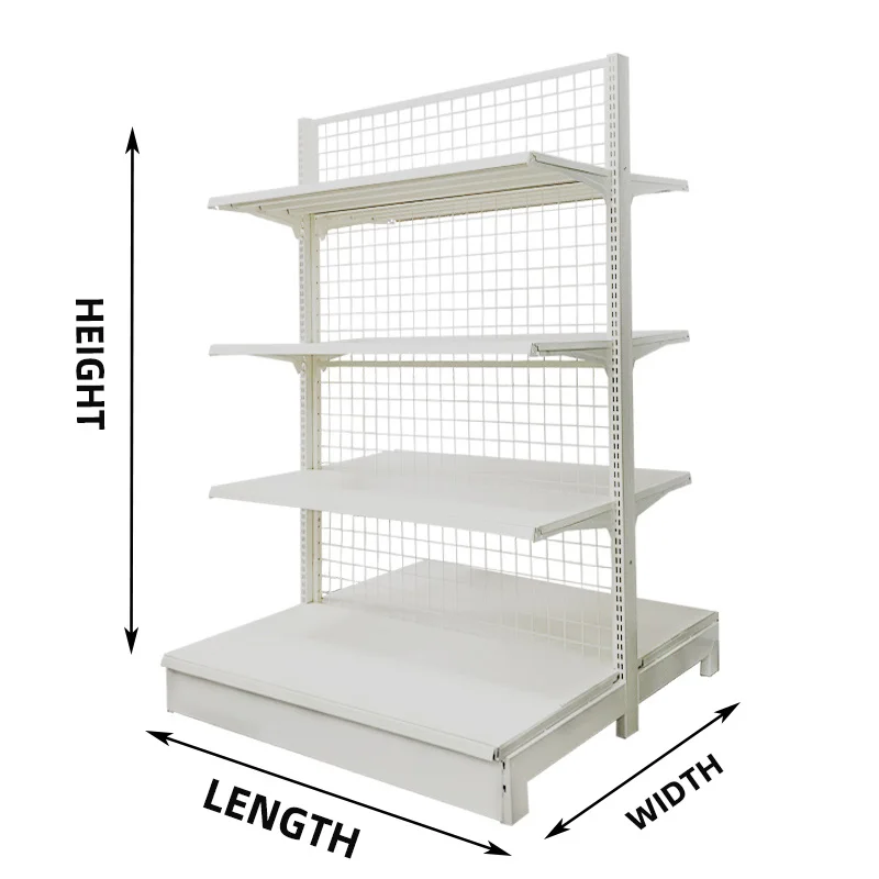 Heavy Duty Retail Store Display Shelf Customzied Grid Rack Stand