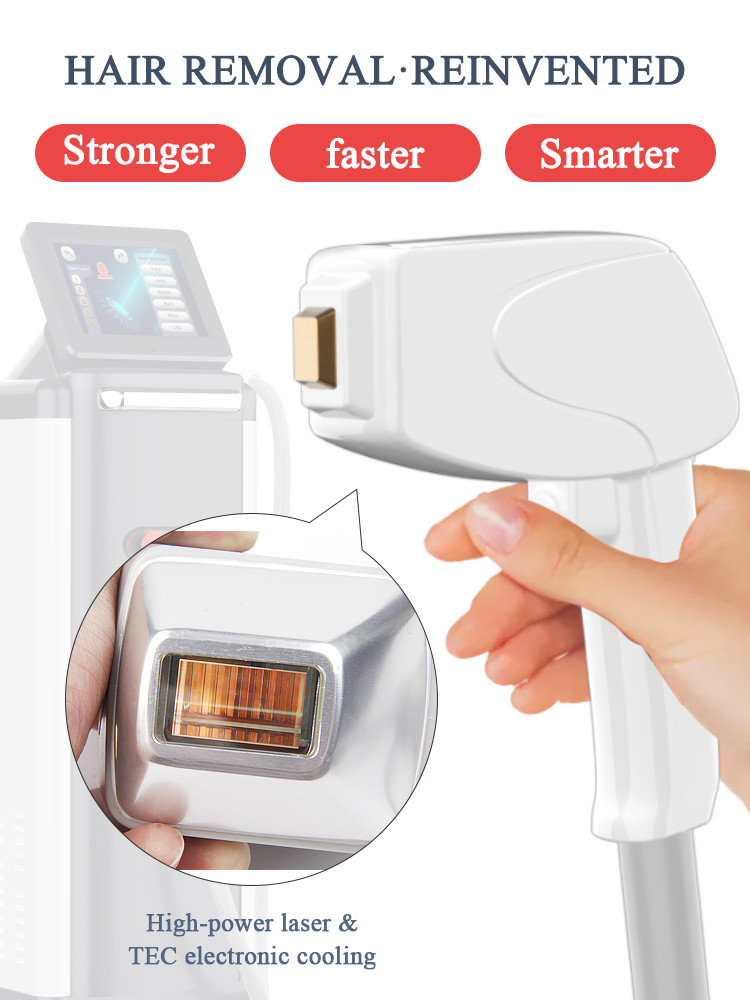 Triple Wavelength Laser Hair Removal With Skin Type Recognition And Cooling Fans