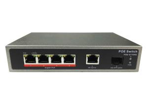 Wholesale POE-S1104G(4GE+1GE+1GE SFP)_4 Port Gigabit IEEE802.3af/at PoE Switch with 65W External power supply (Newly Developed) from china suppliers