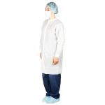 PP Non-Woven Doctor Lab Coat with Elastic or Knitted Cuffs