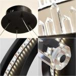 Iron Crystal Paint Nordic Luxury Pendant Lights Modern LED 3 Colors