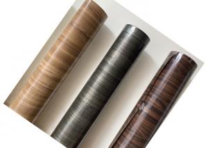China Solid Color 0.30mm Wood Grain Interior PVC Furniture Foil For Sideboard on sale