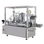 Glass And Plastic Milk Bottle Liquid Filling Machine , Air Jet Bottle Washing