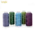 120g 5000y 2ply Kangfa 120d/2 Rayon Thread for Computerized Embroidery 2ply Yarn
