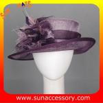 Elegant fancy Church sinamay hats for ladies ,Sinamay mid brim church hat