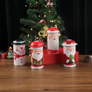 Wholesale 0.35mm Christmas Gift Tin Box Custom Iron Cans 4 Color UV Coating Candy Tin Containers from china suppliers
