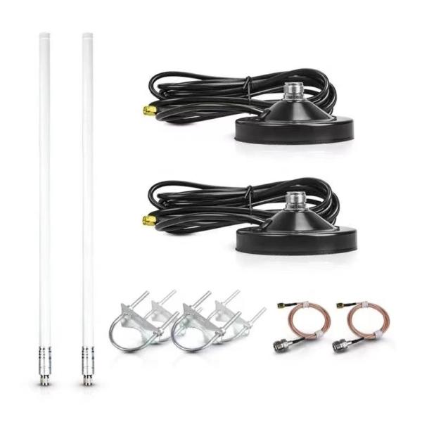 Outdoor Fiberglass Base Antenna 8dBi 915MHz 450-470/2300-2400MHz for Lora Bobcat