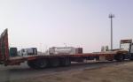 Carbon Steel Flatbed Lowboy Trailers , Large Flatbed Trailer With Color Optional