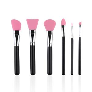 Wholesale Custom Skincare Beauty Silicone Mask Brush , Wooden Handle Facial DIY Mask Brush from china suppliers
