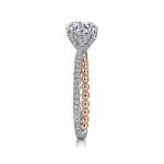 Laser Engraving Logo Lab Created Diamond Engagement Rings 1.5ctw