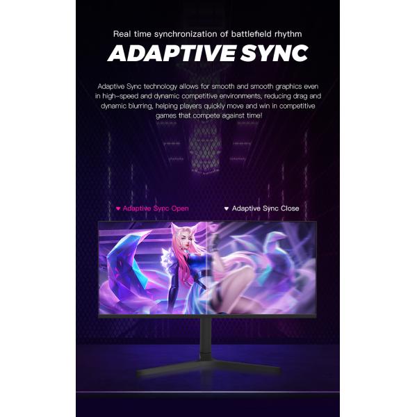 4K UHD Internet Cafe 34 Inch Gaming Monitor With IPS LED RGB Lighting Height Adjustable