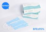 Comfortable Eco Friendly Disposable Earloop Face Mask 3 Layer Anti Wrinkle