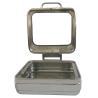 Buy cheap Mirror Finish Square Shape Banquet Chafing Dishes With Big Glass Lid For Hotel from wholesalers