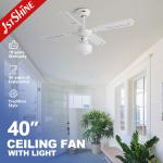 AC Modern Traditional Ceiling Fan Pull Chain Switch 4 MDF Blades
