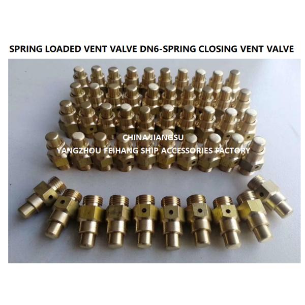 DN6 Spring Loaded Vent Valve with Threaded End Compliant with CB/T3778-1999 Standard
