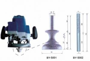 China Wet milling Vacuum Brazed Diamond Blade Milling Cutter R12 12.7MM on sale