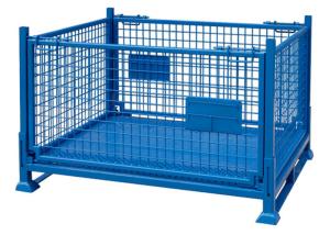 Wholesale OEM Folding Empty Mesh Stillages For Lifting 1500Kg Powder Coated Finish from china suppliers