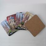 Hot Wholesale Square Shape cork coaster Customized size and printed logo for