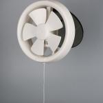 Round Plastic Shutter Glass Window Silent Ventilation Small Round Exhaust Fan
