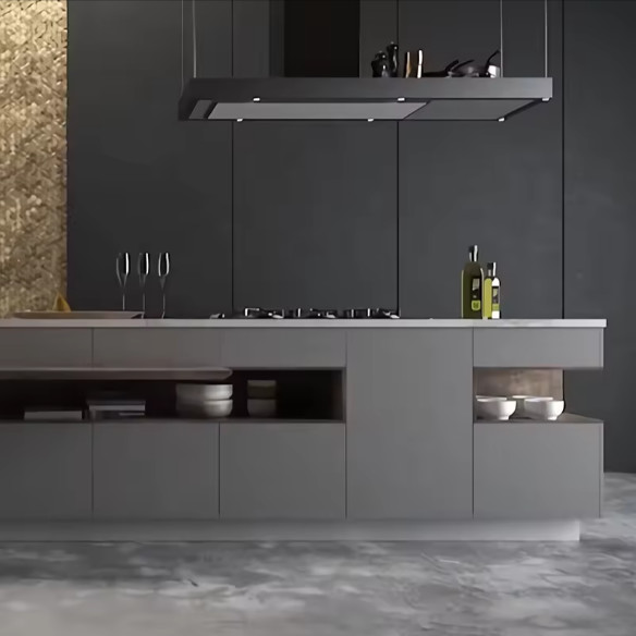 Solid Wood Modular Wall Cabinets Modular Kitchen Pantry Cabinet Lacquer Finish