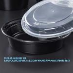 soup bowls for supermarkets Black Round Pp Plastic Soup Containers Disposable