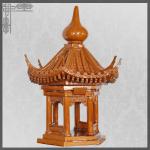 Glazed Small Pavilion Chinese Roof Ornaments For Malaysia Temple Customization