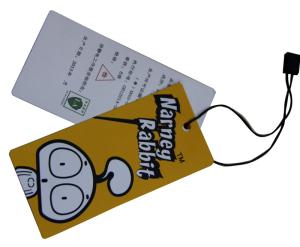 Wholesale Yellow Cartoon Pattern shining coated Clothing Hang Tags 300gsm Art PaperUSD0.15 from china suppliers