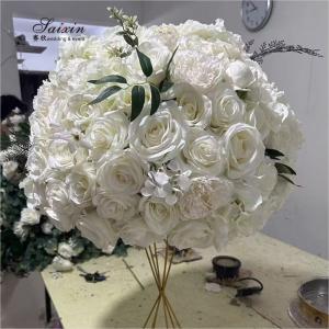 Wholesale High Quality Wedding Artificial Flower Ball Custom Size Fit Table Centerpiece White Wedding Artificial Flower from china suppliers