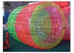 Durable Colorful Walking on water Roller PVC / TPU Blow Up Water Rolling Toy For