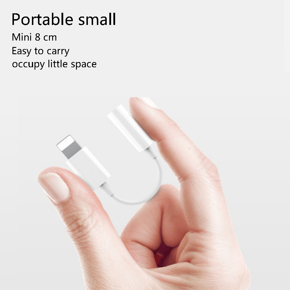 3.5mm Aux Headphone Jack 8.0CM Lightning Adapter Cable