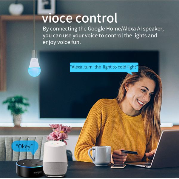 Smart Light E14 Tuya ZigBee Bulb RGBCW Color Changing Customized