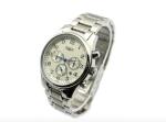 Metal Men'S Sports Watch Strap Chronograph Waterproof Quartz Watch