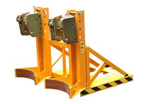 China DG850B Heavy Duty Forklift Mounted Drum Handlers Double Eager-Grip Two Drums Load Capacity on sale
