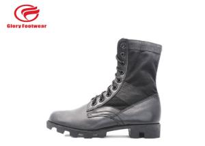 Wholesale Combat Style Waterproof Grain Leather Military Boots Rubber Sole With Steel Toe Cap from china suppliers