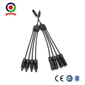Wholesale 1500V 30A 4 To 1 Male Female Y Branch Connectors Solar Panel Extension Cable from china suppliers