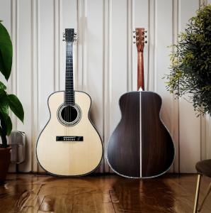 Wholesale Custom Handmade OM-45 Model Acoustic Guitar with Nitro Finishing from china suppliers