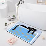 Technology Velvet Bathroom Waterproof Carpet Non Slip Kitchen Rugs