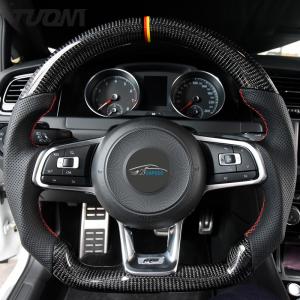 Wholesale Plain Weave Gloss Volkswagen Carbon Fiber Steering Wheel 2022 New Customized from china suppliers