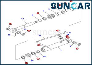 Wholesale Boom Swing Oil Seal Kit 707-98-41330 7079841330 Cylinder Repair Kit Fits PC78MR-6 PC88MR-6 Komatsu from china suppliers