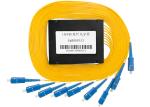 Single Mode Plc Fiber Optic Cable Splitter 1x8 For Catv With SC APC Adapter