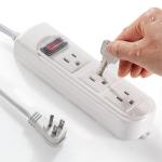 Universal White Extension Cord Socket For Home Appliance