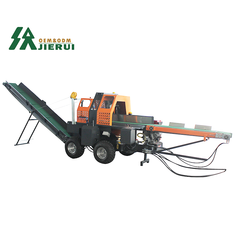 Home Firewood Processor JIERUI CE Approved Horizontal Fast Log Splitter with Chainsaw