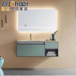 Wholesale Floor Mounted Rectangle Rock Slab Basin Plywood Vanity Cabinet for Modern Bathroom from china suppliers