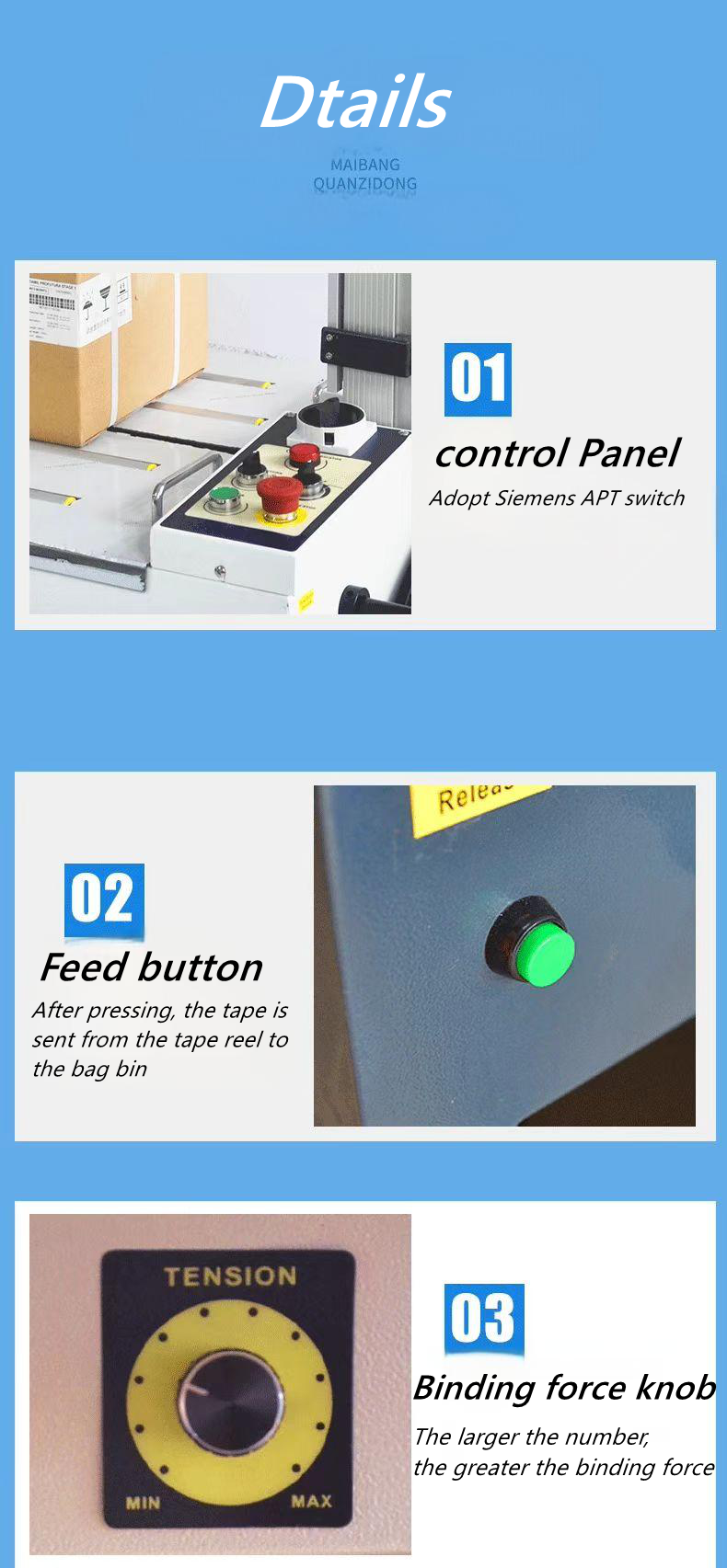 Fully Automatic PP Tape Binding Machine for Carton Sealing Packaging Unmanned Production Line with Belt Type Packaging