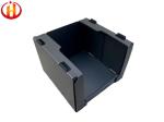 Foldable Reusable Corrugated Plastic Bins Black Or Customized