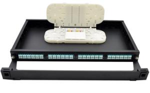 Wholesale MPO LC Fiber Optic Patch Panel , Optical Fiber Distribution Panel 1U IEC from china suppliers