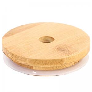Wholesale Kitchen Storage Jars Round Square Bamboo Jar Lid With Silicon Ring Airtight from china suppliers