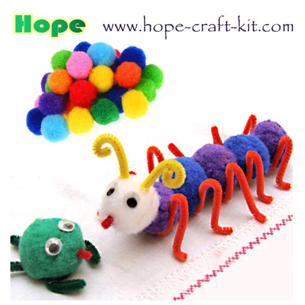 10mm ~40mm assorted color & sizes round shape soft Pom pom ball for children hand-crafted material