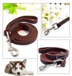 6 Feet Genuine Handmade Dog Leather Leashes No Slip